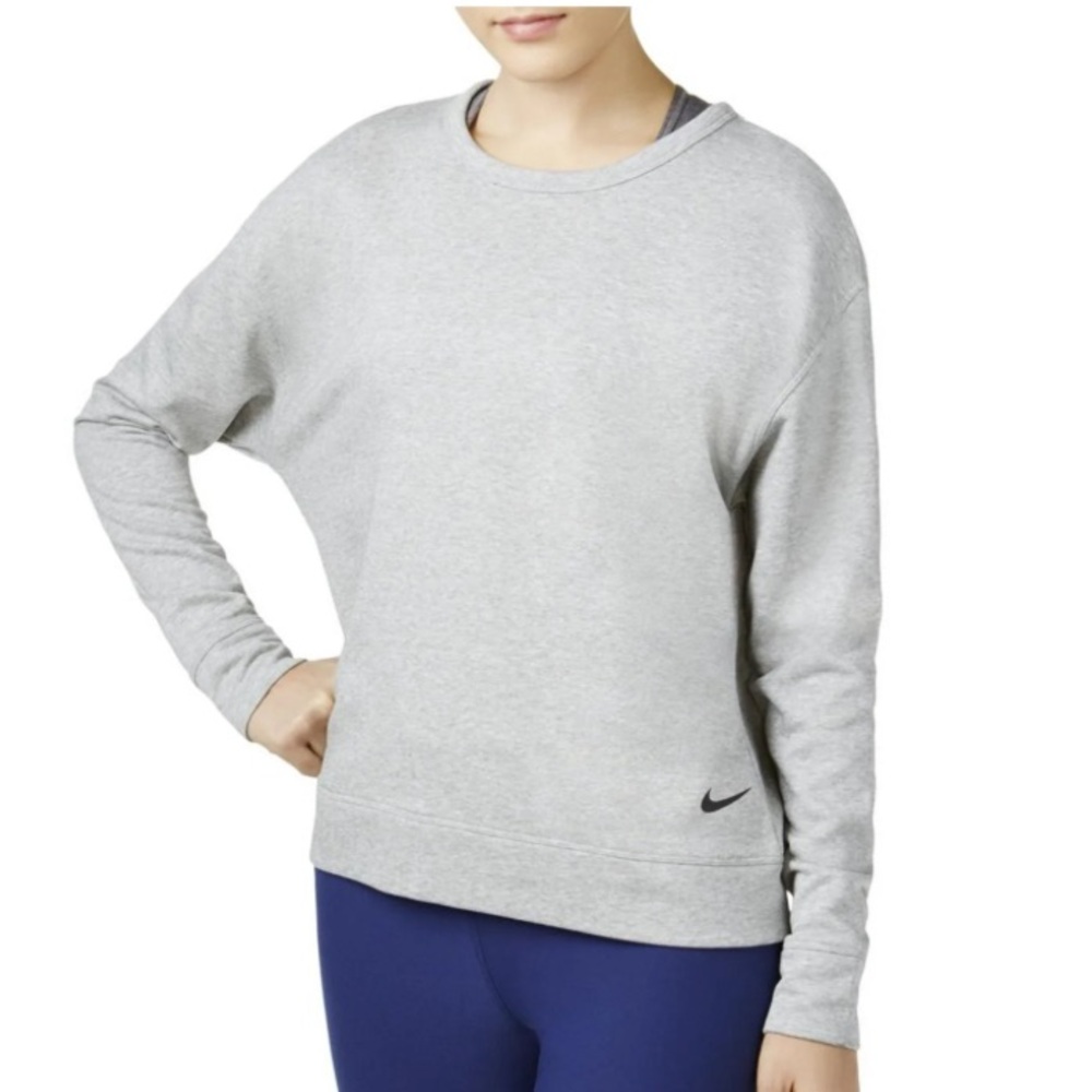 Gray Nike Women's Dri-fit long sleeve top